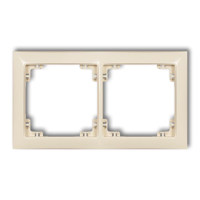 DECO Ramka podwójna z tworzywa DECO Soft beżowa 1DRSO-2 KARLIK