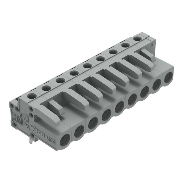 MCS-MIDI Classic gniazdo kątowe 9-bieg. szare raster 5 mm /50szt./ WAGO