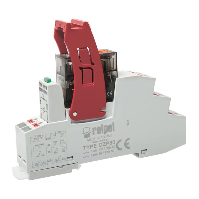 Przekaźnik interfejsowy Push‑in 2P 24VAC 8A AgNi PI84P‑024AC‑M91G‑PS‑2012 864846 RELPOL