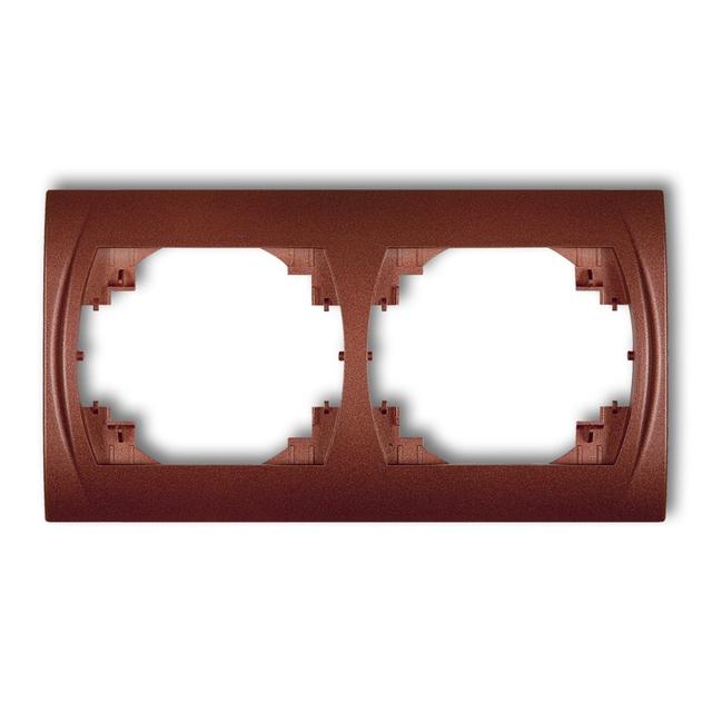 LOGO Ramka pozioma podwójna brązowy metalik