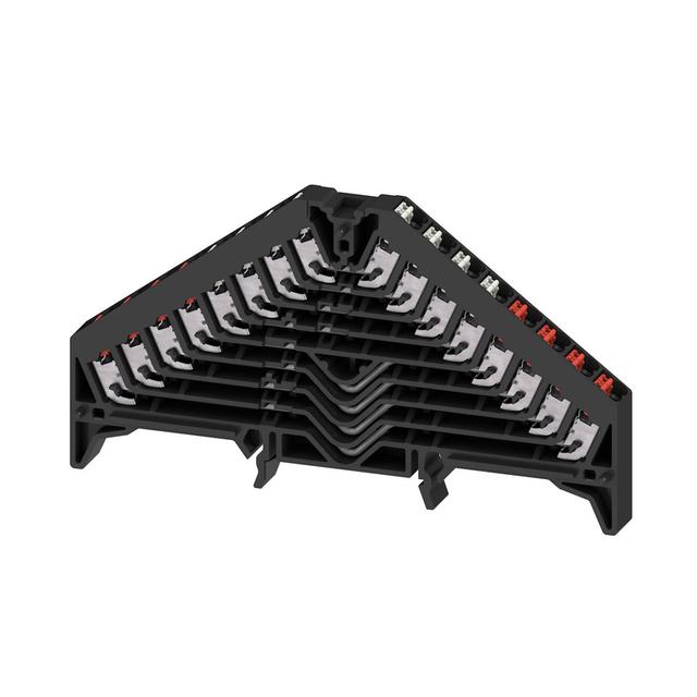 PRV 8 SW 35X7.5 WS/RT Zacisk rozdzielacza krosowego, PUSH IN, 1.5, 250, 8 A, liczba przyłączeń: 32, TS 35 x 7.5, czarny, kolor elementów uruchamiających: biało-czerwony /20szt./ 1173800000 WEIDMÜLLER