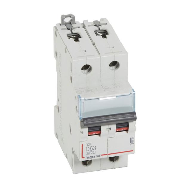 Wyłącznik Nadprądowy S 302 2P D63A 6kA DX3 408037 LEGRAND
