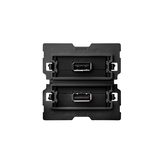 Simon 100 Gniazdo USB podwójne 2.0 typ A żeńskie (mechanizm) zaciski śrubowe