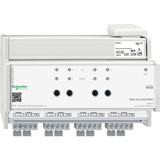 Schneider Electric KNX aktor ściemniający uniwersalny + LED 4x 230 250 W