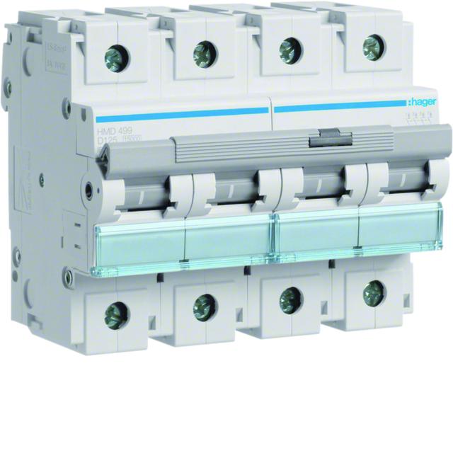 MCB Wyłącznik nadprądowy Icn=15000A / 15kA 4P D125A HMD499 HAGER