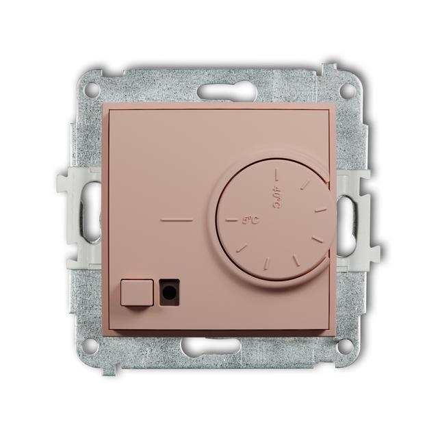 MINI Mechanizm elektronicznego regulatora temperatury z czujnikiem podpodłogowym łososiowy