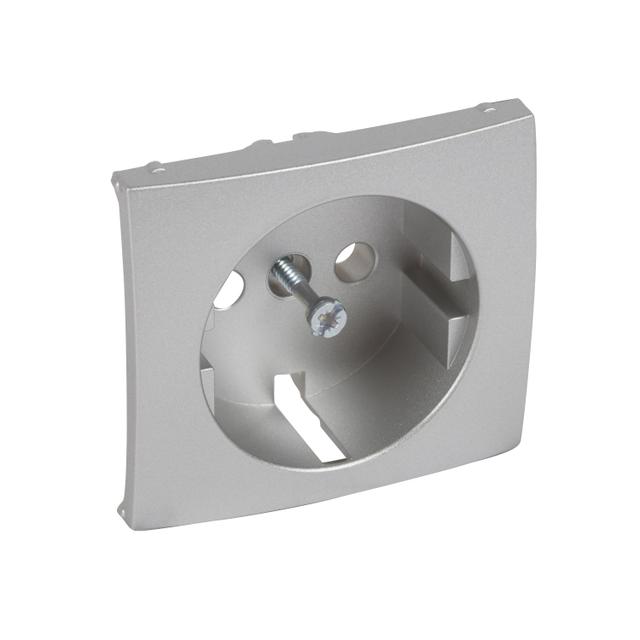 VALENA - PLAKIETKA GN SCHUKO 2P+Z ALUMINIUM, Legrand