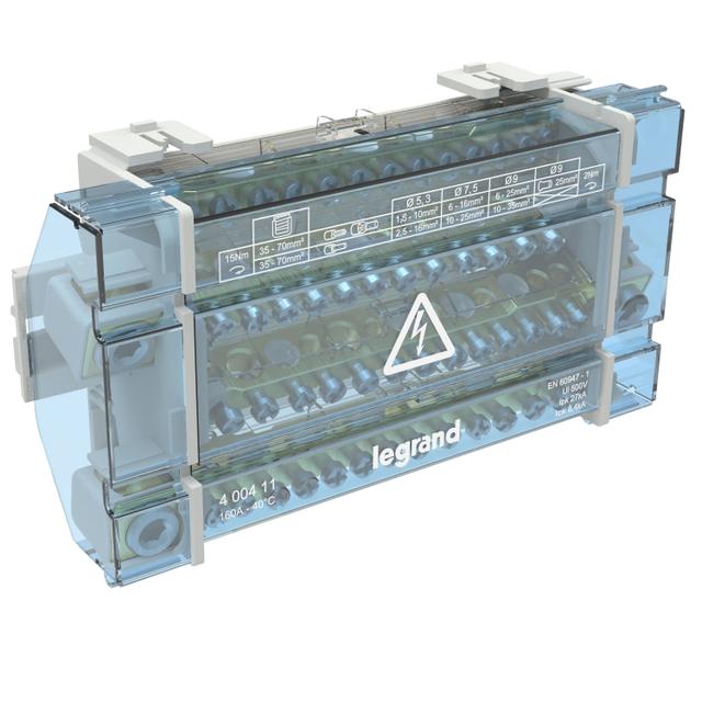 Modułowy Blok Rozdzielczy 10M 4P 160A - 14 Zacisków 400411 LEGRAND