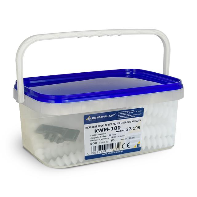 Wkręcane kołki do montażu-izolacji Z-luczem KWM-100 BOX (50 szt.) białe 22.199 OPATÓWEK