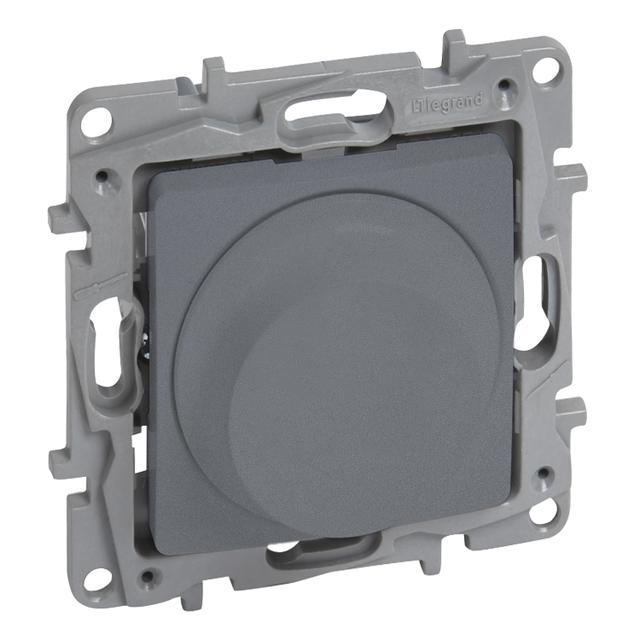 NILOE SELECTION - ŚCIEMNIACZ OBROTOWY 300 W - 2 PRZEWODOWY (DO OBCIĄŻEŃ RLC ORAZ DO LAMP LED) STAL,