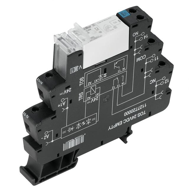 TRS 5VDC 1CO 16A Moduł przekaźnikowy, 5 V DC ±20 %, Zielona dioda LED, Dioda zwrotna, Zabezpieczenie przez pomieszaniem biegunów, 1 zestyk przełączny (AgNi) , 250 V AC /10szt./ 1479650000 WEIDMÜLLER
