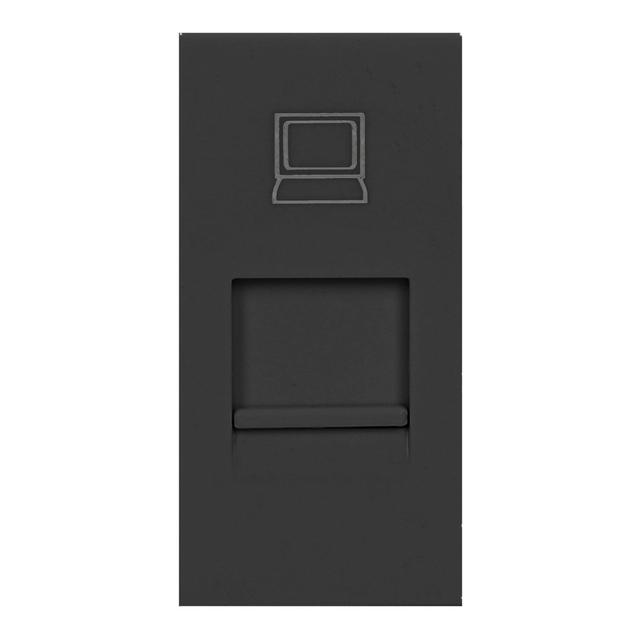 NOEN RJ45 gniazdo modułowe 22,5x45mm RJ45 cat 5e czarne OR-GM-9010/B/RJ45 ORNO