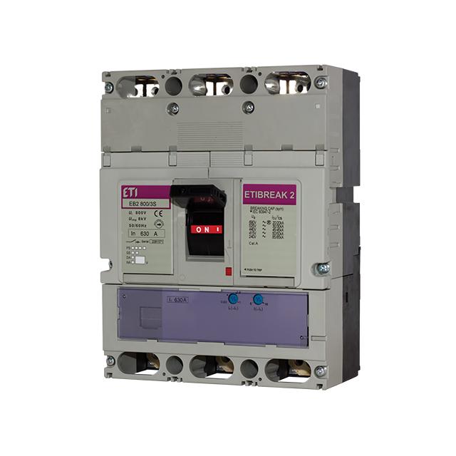 Wyłącznik mocy 36kA wyzw. TM (regulacja magnetyczna) EB2 800/4LF 630A 4p 004671118 ETI
