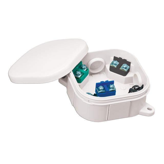 Puszka hermetyczna nt 92x92 klik - 5 zacisków 4 mm2 IP54, biała