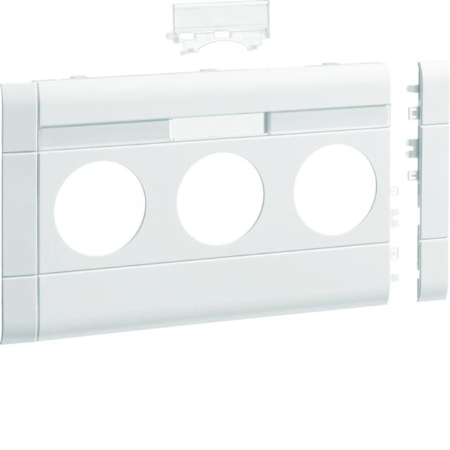 tehalit.WA Maskownica 3-krotna z polem opisowym ABS bezhalogenowy 120mm biały GB120319016 HAGER