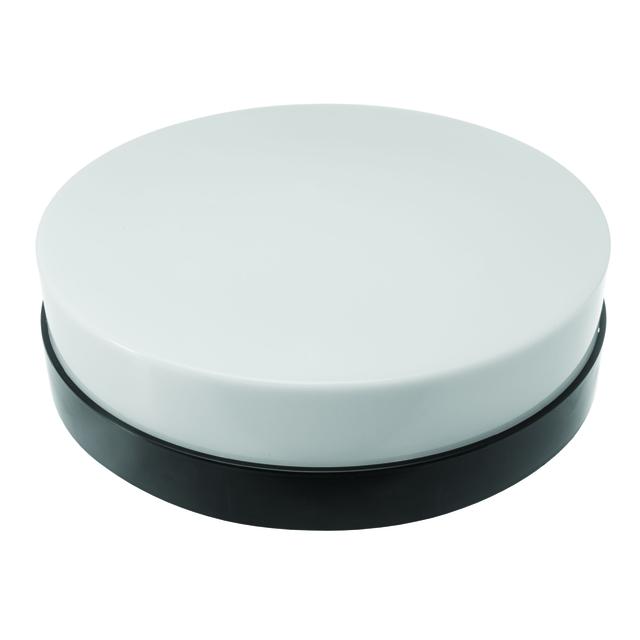 Oprawa ośw. AFRODYTA LED czarny pierścień, klosz mleczny, biały  neutralny, radarowy czujnik ruchu,