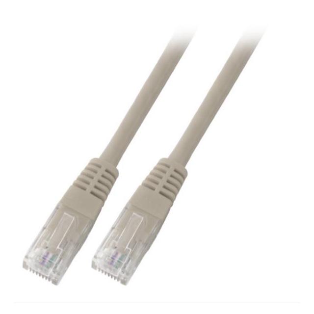 Patchcord RJ45 U/UTP kat. 5e PVC CCA szary 1m