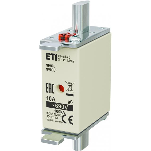 Wkładka topikowa NH zwłoczna KOMBI NH000 WT-00C gG 10A 690V 004181304 ETI
