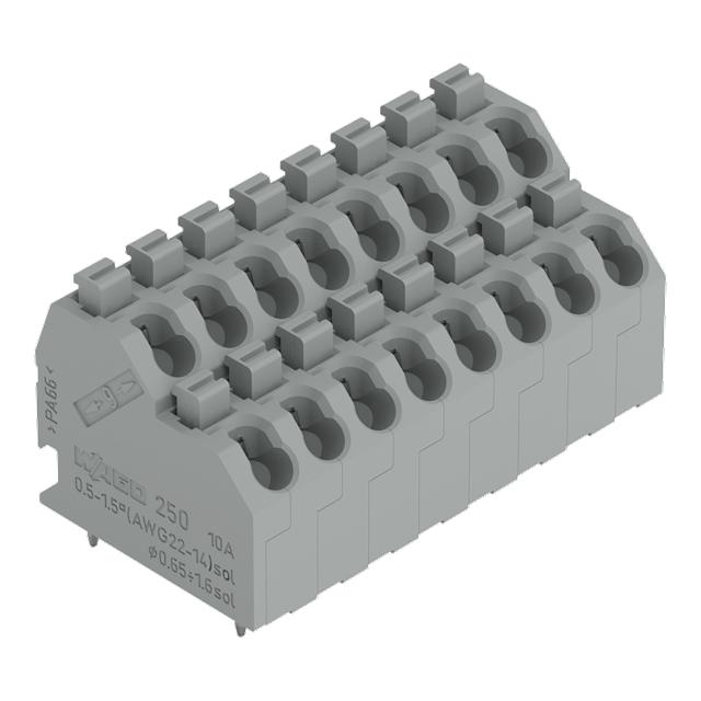 dwupiętrowa listwa zaciskowa 8-bieg. szara raster 5 mm /18szt./ WAGO