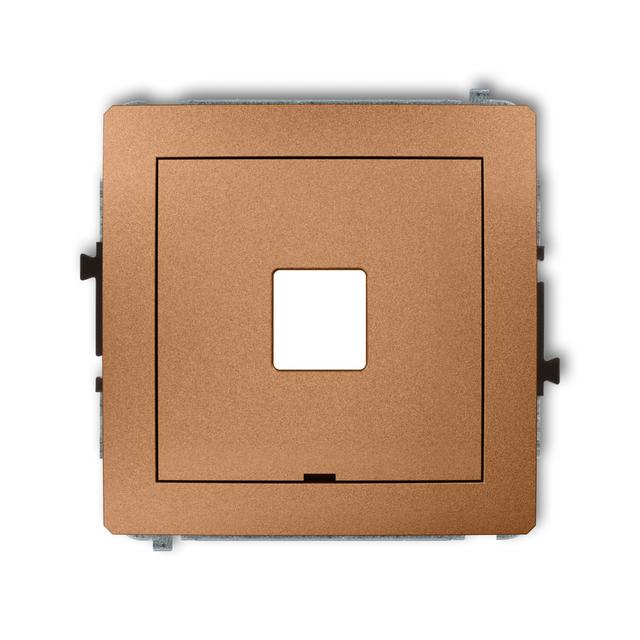 DECO Mechanizm gniazda multimedialnego pojedynczego bez modułu, bez pola opisowego (standard Keyston