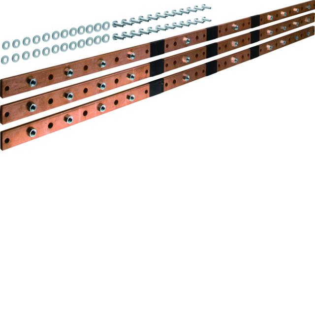 univers Szyna pozioma Cu do rozł. listwowych NH1/2/3 6-pol. 40x10mm (3 szt) UM10M HAGER