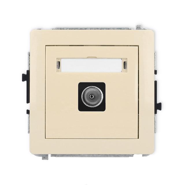 DECO Mechanizm gniazda antenowego pojedynczego TV beżowy
