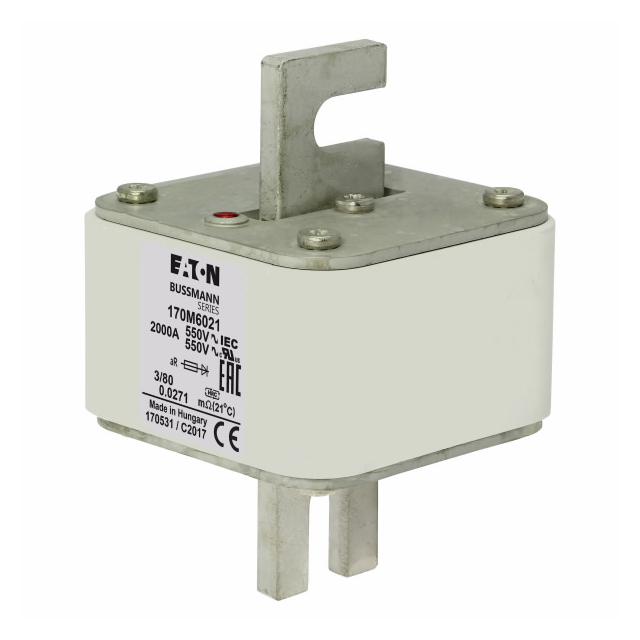 2000A 550V 3/80 aR INDICATOR FUSE Wkładka szybka 2000A AC 550V DIN 3 76x76x109 mm aR DIN 170M6021 EA