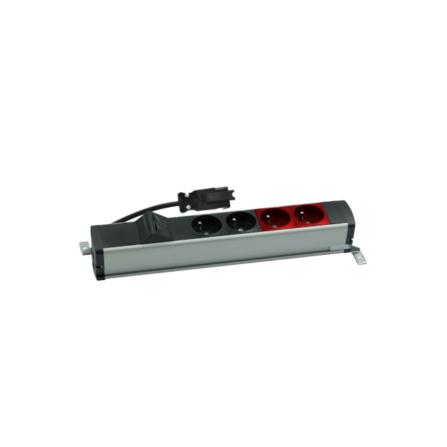 SIMON 480 TS48-120E220K0-40 Listwa standardowa 2 gn. typ E; 2 gn. UPS i płytka 2xRJ45 keystone; złąc