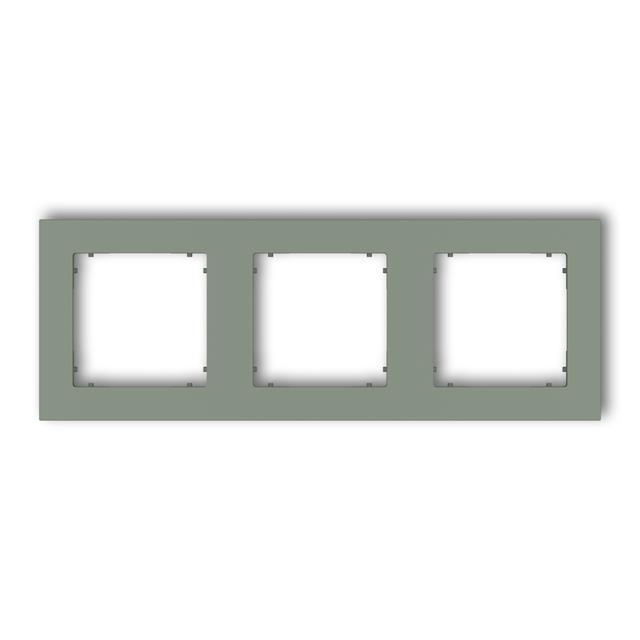 MINI Ramka uniwersalna potrójna kwadratowa z tworzywa szałwiowy