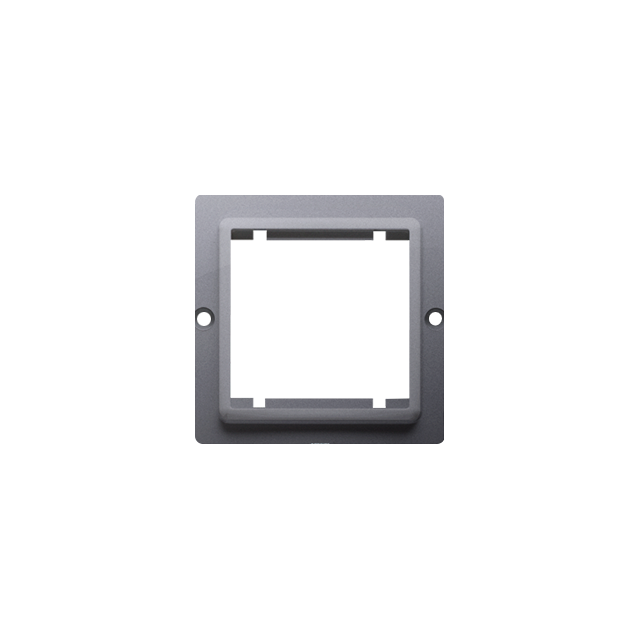 Simon Basic Adapter (przejściówka) na osprzęt standardu 45 × 45 mm. Montaż do puszki na wkręty srebrny mat BMA45/43 KONTAKT