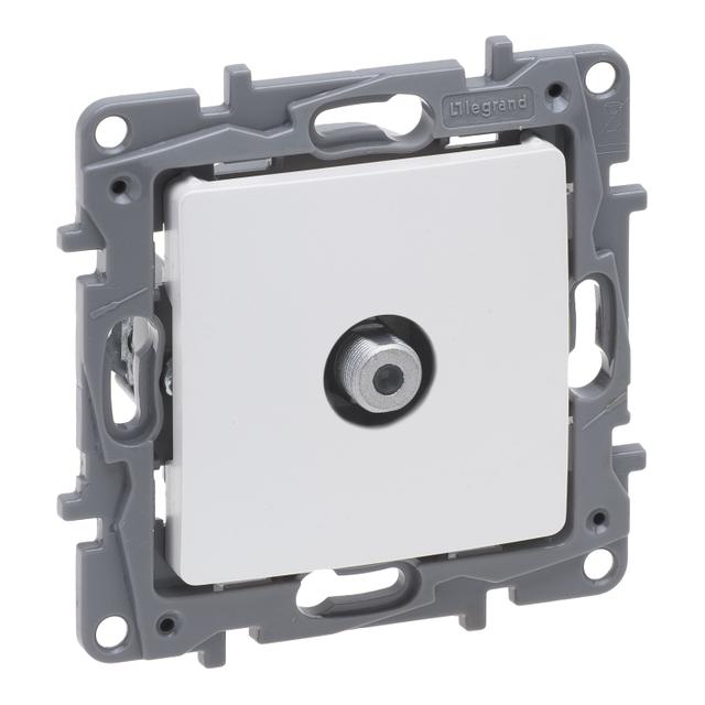 NILOE SELECTION - GNIAZDO TV -  TYPU F  KOŃCOWE DO INSTALACJI TYPU GWIAZDA 1 DB PERŁA, Legrand