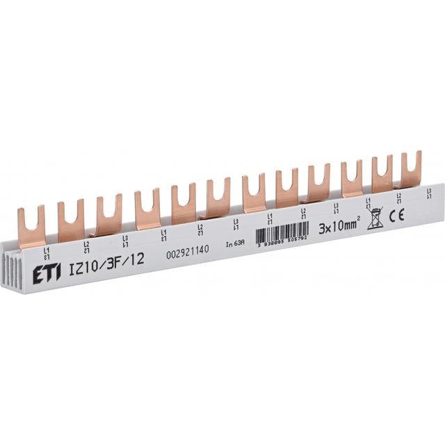 Szyna łączeniowa widełkowa 3P 63A 10mm2 (12 mod.) IZ10/3F/12 002921140 ETI