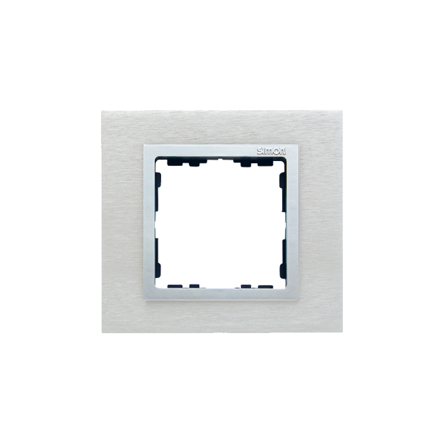 Simon 82 Nature Ramka 1-krotna Nature-metal Inox mat / pierścień aluminium mat 82917-34 KONTAKT
