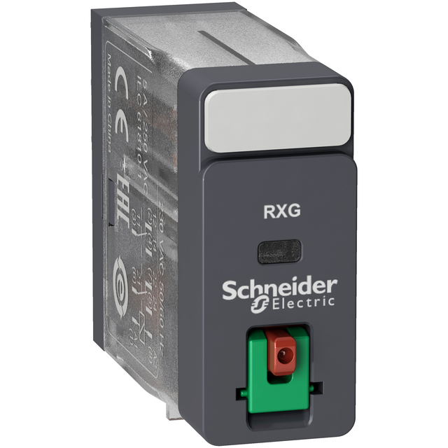 Zelio Relay Przekaźnik interfejsowy z przyciskiem test 230V AC 2C/O 5A RXG21P7 Schneider