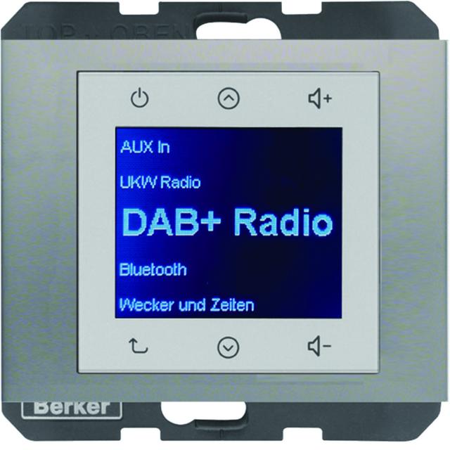 Berker K.5 Radio Touch podtynkowe DAB+ stal szlachetna 29847004 HAGER