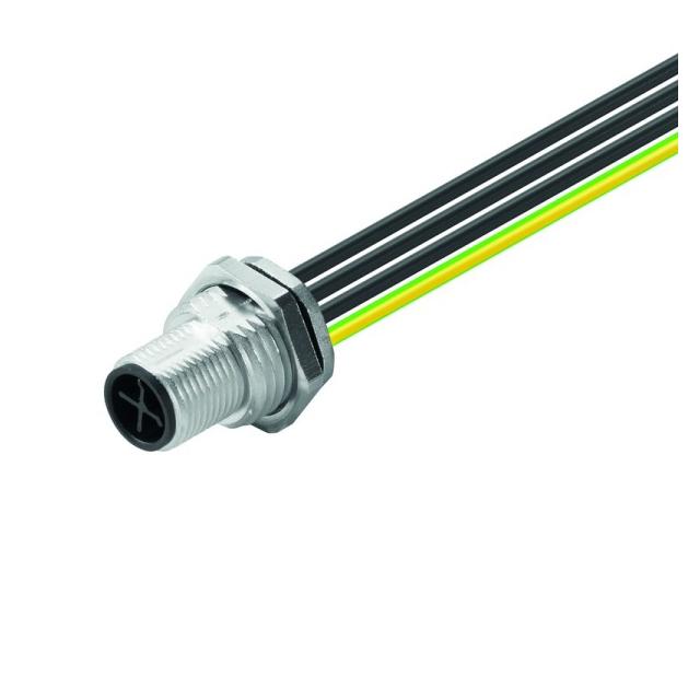 SAIE-M12S-4-S-0.2U-HW Wtyczka okrągła, wbudowana (z kablem), M12, Liczba biegunów: 4, 0.2 m, Dławnice kablowe: M 16 /1szt./ 1542640000 WEIDMÜLLER