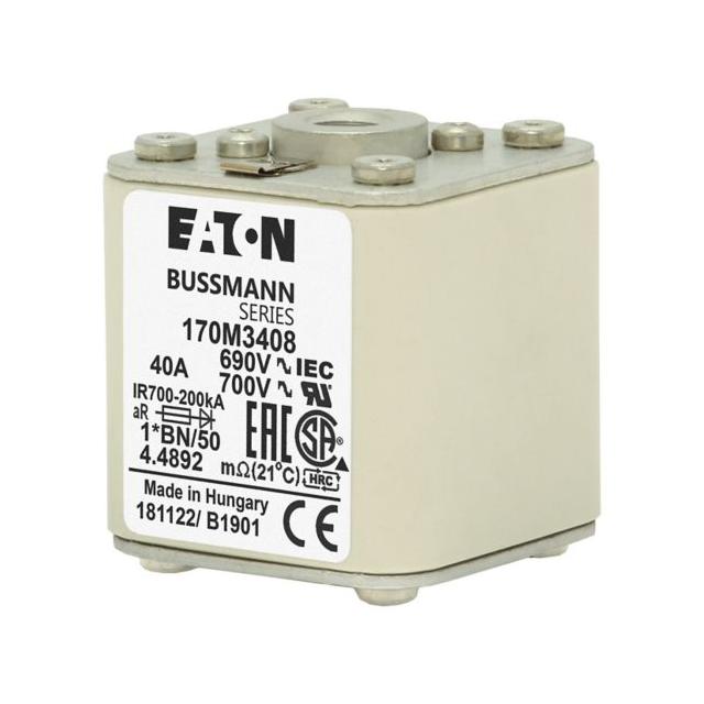 FUSE 40A 690V 1*BN/50 AR UC Wkładka szybka 40A AC 690V rozmiar 1 45x59x51 mm aR IEC 170M3408 EATON