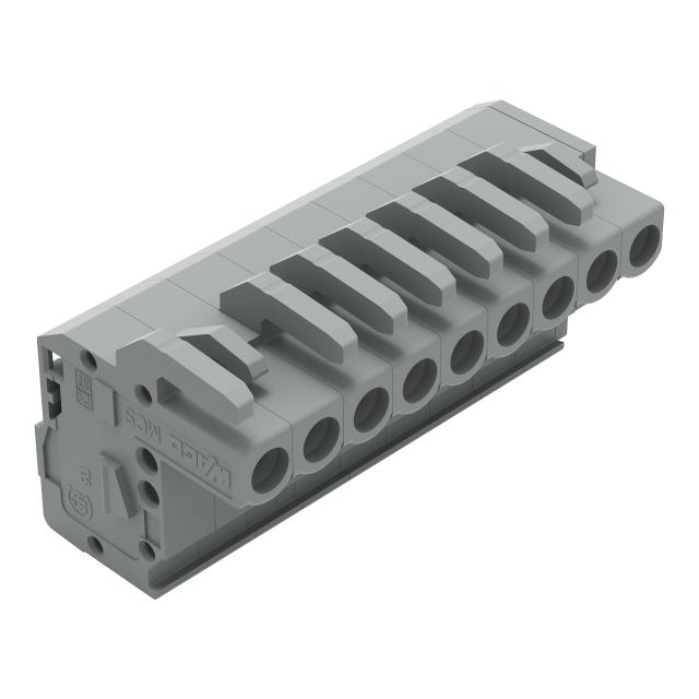 MCS-MIDI Classic gniazdo kątowe 9-bieg. szare raster 5 mm /50szt./ WAGO
