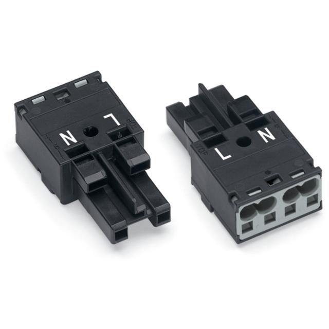 gniazdo 2-torowe czarne kodowanie A