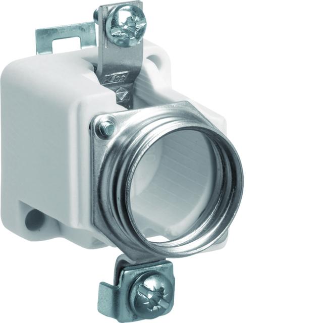 Gniazdo bezp. ceram. DII E27 1P 25A 500V TS35 zac.śr. M5 pałąk. 25mm2 LE27K-KS HAGER