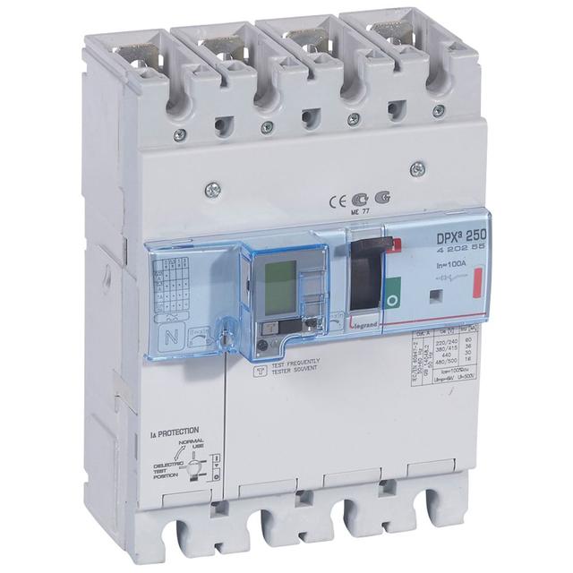 Wyłącznik DPX3 250 Z Zab. R-Pr. 4P 100A 36kA 420255 LEGRAND