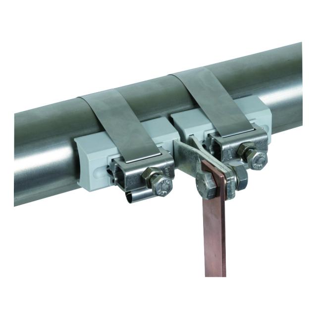 Obejma taśmowa do rur 300-500 mm, do stref Ex, ze śrubą M10, Cu/gal Zn-NIRO