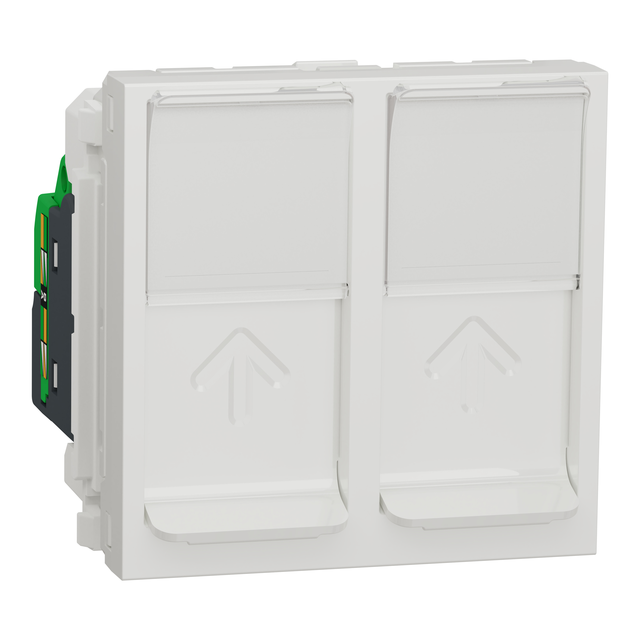 Nowa Unica, Gniazdo 2xRJ45 kat. 5e UTP, białe