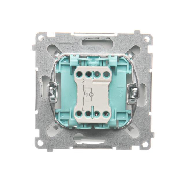 Simon Basic Przycisk pojedynczy zwierny bez piktogramu z podświetleniem LED 10A szybkozłączka biały