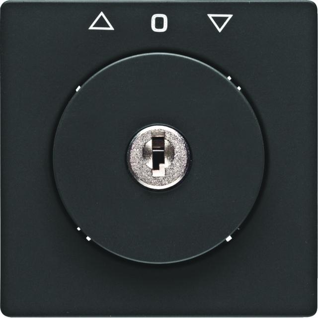 Q.x Płytka czołowa z kluczem do łącznika żaluzjowego na klucz antracyt, aksamit