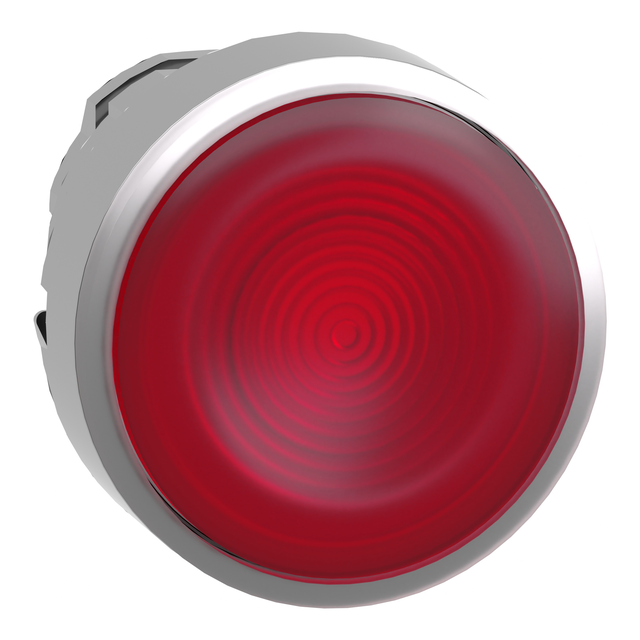 Harmony XB4 Przycisk płaski czerwony z samopowrotem LED metalowy karbowana bez oznaczenia ZB4BW343S Schneider