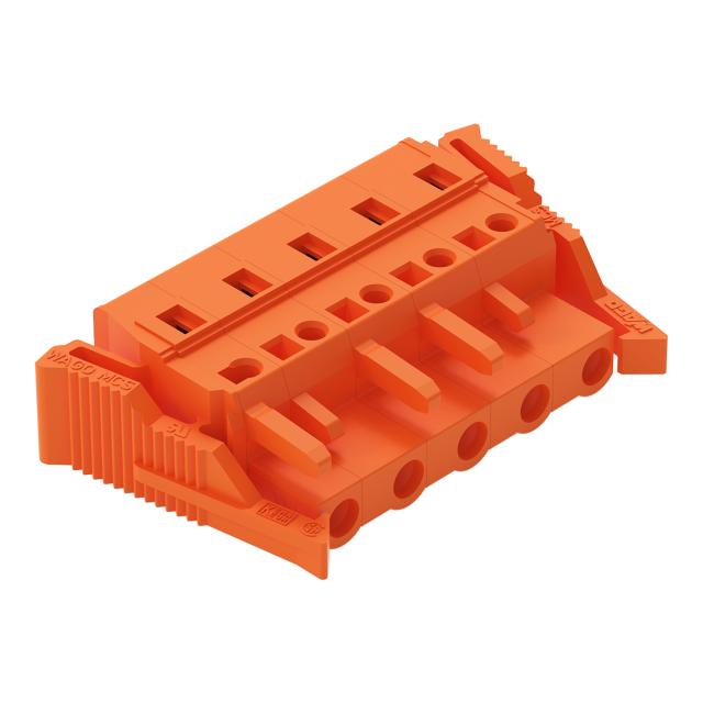 MCS-MIDI Classic gniazdo 5-bieg. pomarańczowe raster 7,62 mm /50szt./ WAGO