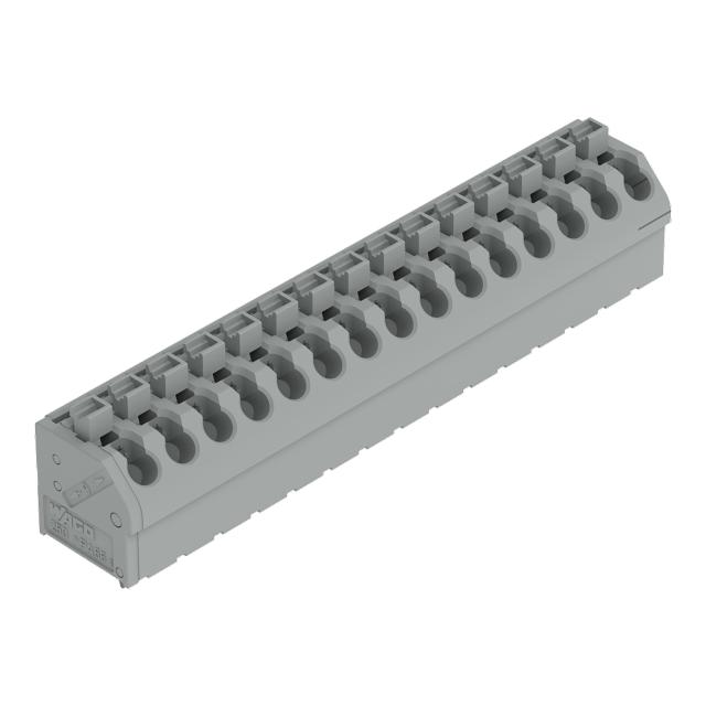 Listwa zaciskowa do płytek drukowanych 15-biegunowa szara raster 5mm /15szt./ 250-515 WAGO
