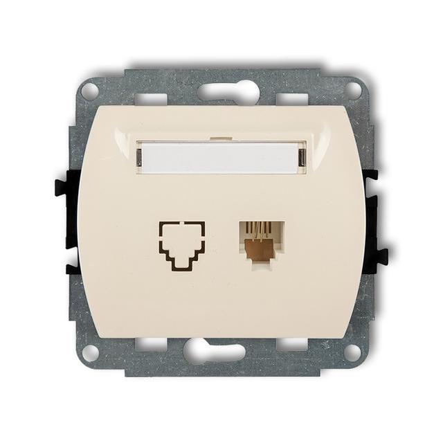 TREND Mechanizm gniazda telefonicznego pojedynczego 1xRJ11, 4-stykowy beżowy