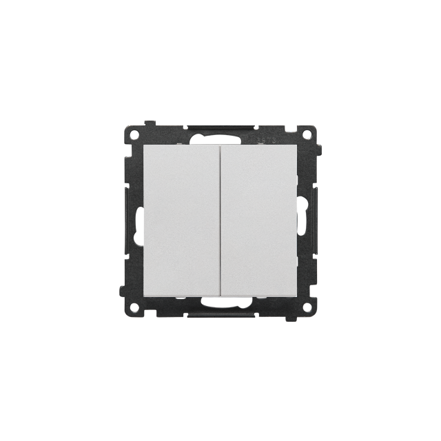 Simon 55 Łącznik krzyżowy podwójny z podświetleniem bez piktogramu szybkozłączka Aluminium mat TW7/2L2.01/X/143 KONTAKT